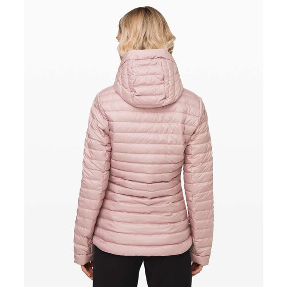 Lululemon Pack It Down Pink Puffer Hooded Jacket with Bag - Picture 11 of 16